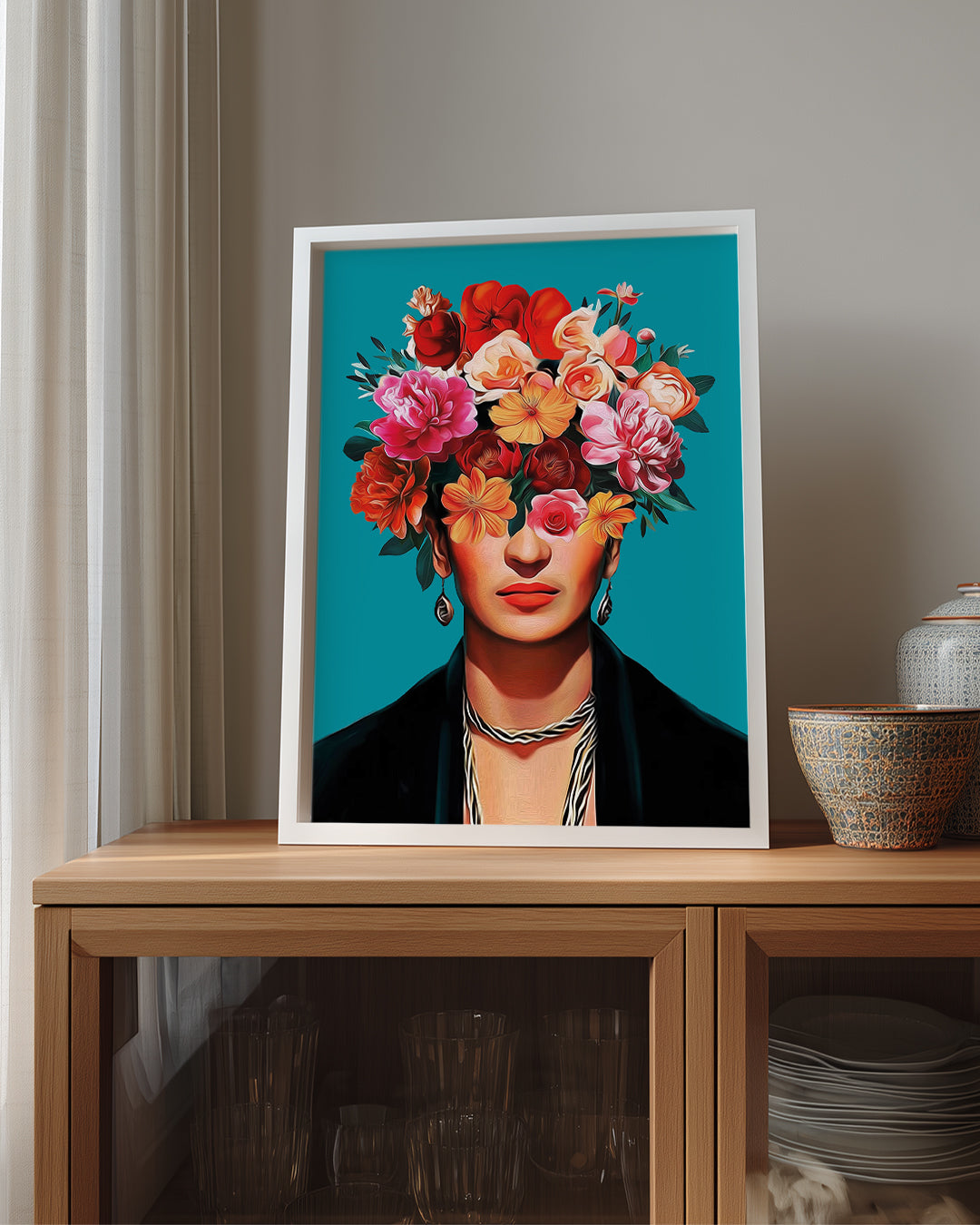 Floral Frida Poster Tablosu