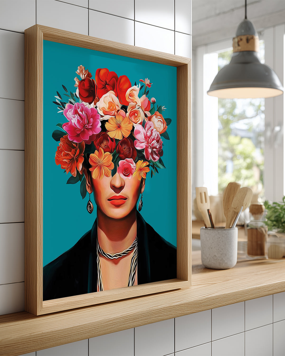 Floral Frida Poster Tablosu