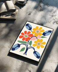 Floral Symmetry Poster Tablosu
