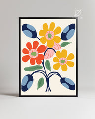 Floral Symmetry Poster Tablosu