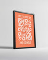 Flower Groove Poster Tablosu
