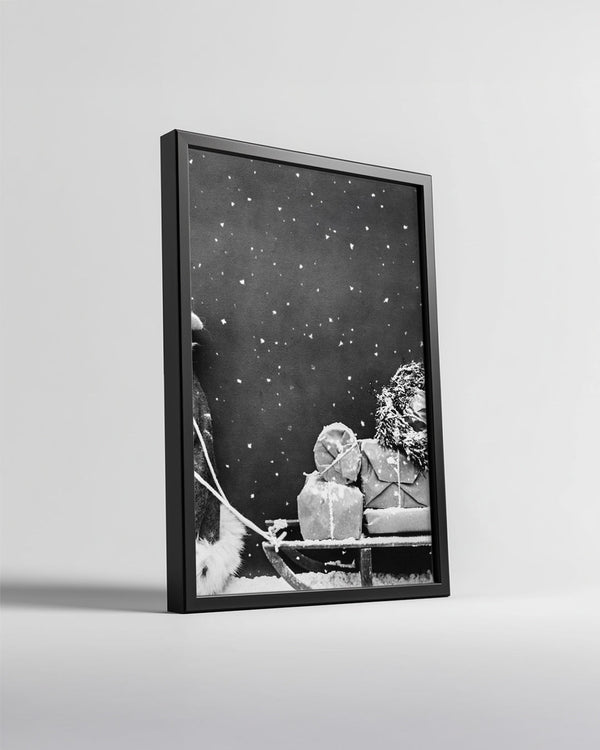 Forest Deer Christmas Poster Tablosu
