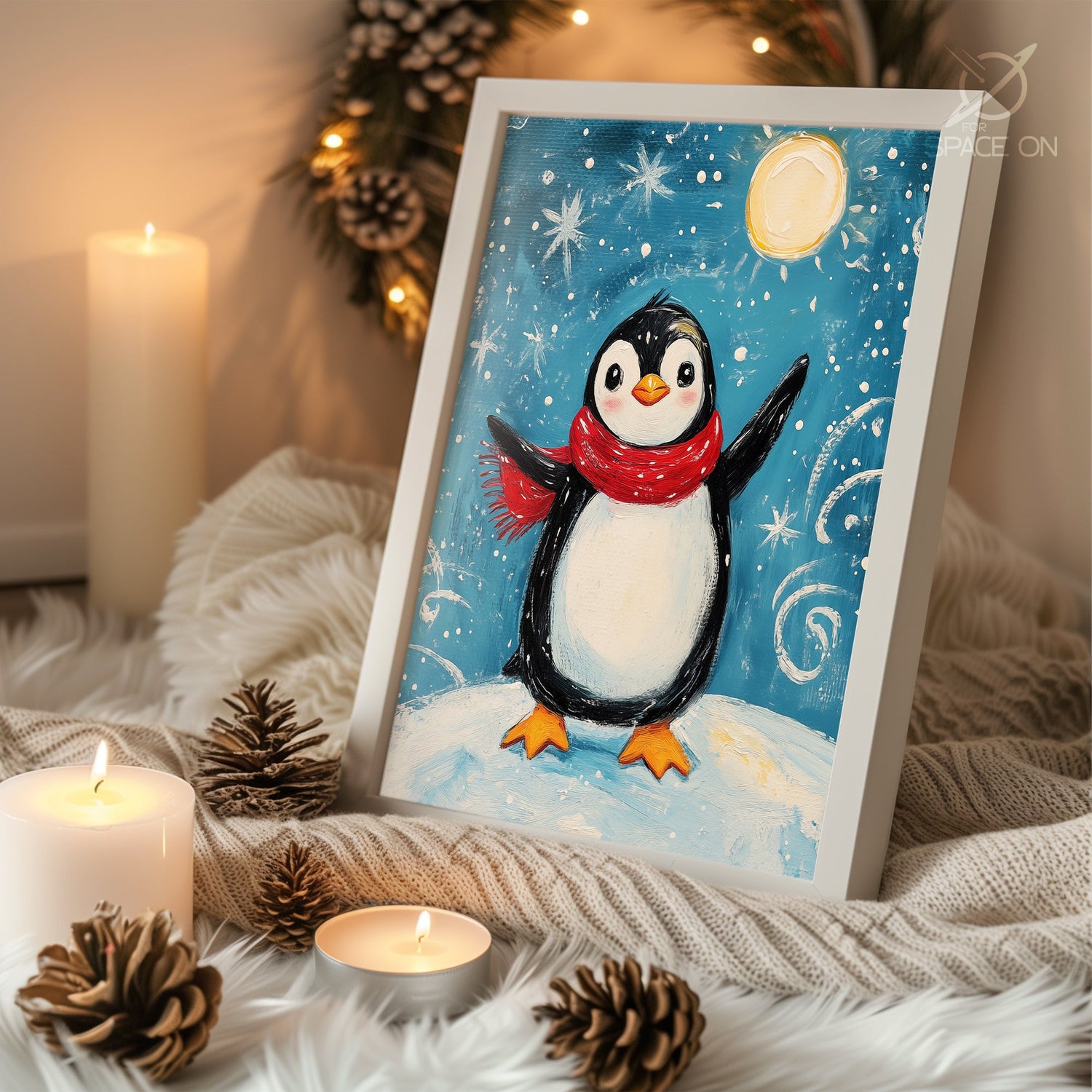 Forest Pine Christmas Poster Tablosu