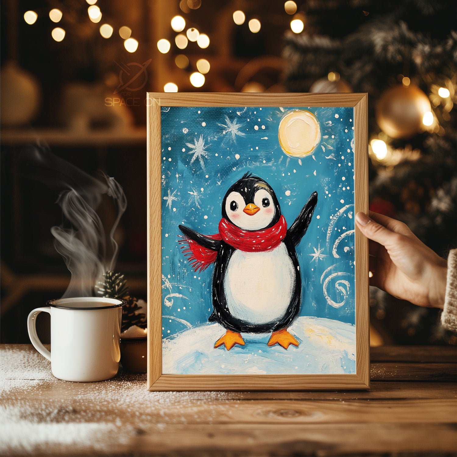 Forest Pine Christmas Poster Tablosu