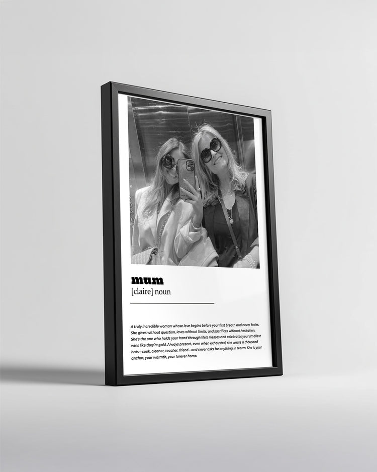 Fotoğraflı MUM Sözlük Tanımlı Poster Tablosu Poster Tablosu