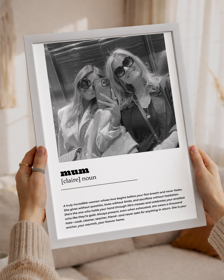 Fotoğraflı MUM Sözlük Tanımlı Poster Tablosu Poster Tablosu