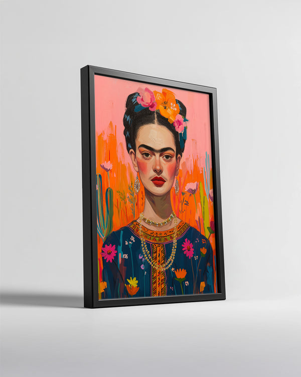 Frida Floral Poster Tablosu