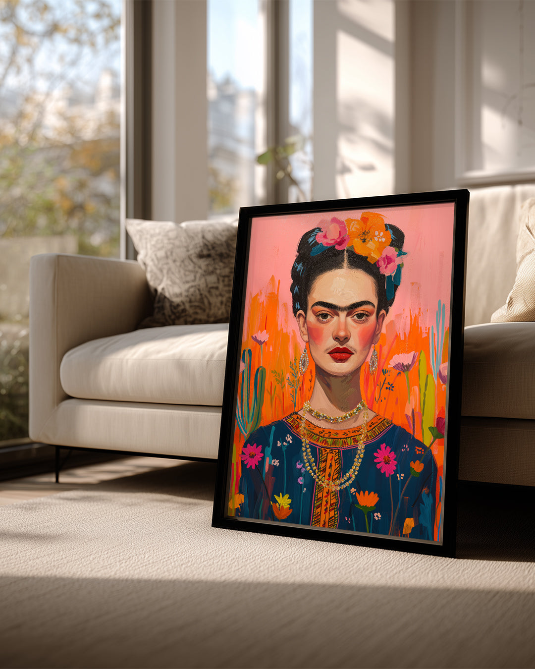 Frida Floral Poster Tablosu