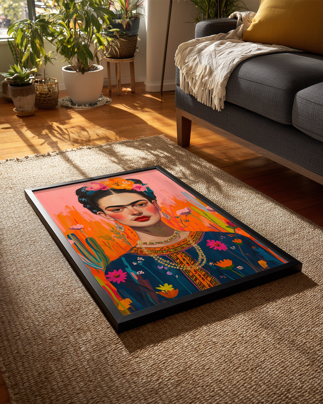 Frida Floral Poster Tablosu