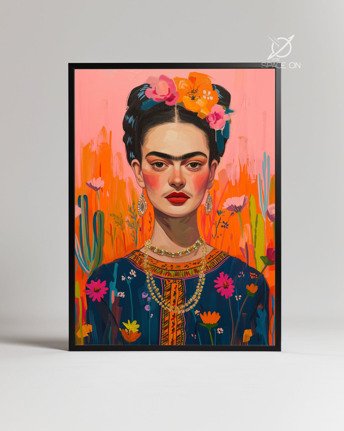 Frida Floral Poster Tablosu