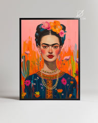 Frida Floral Poster Tablosu