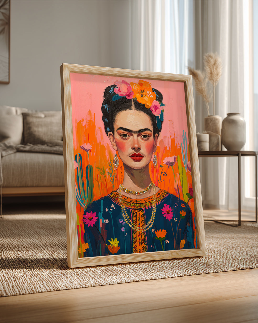 Frida Floral Poster Tablosu