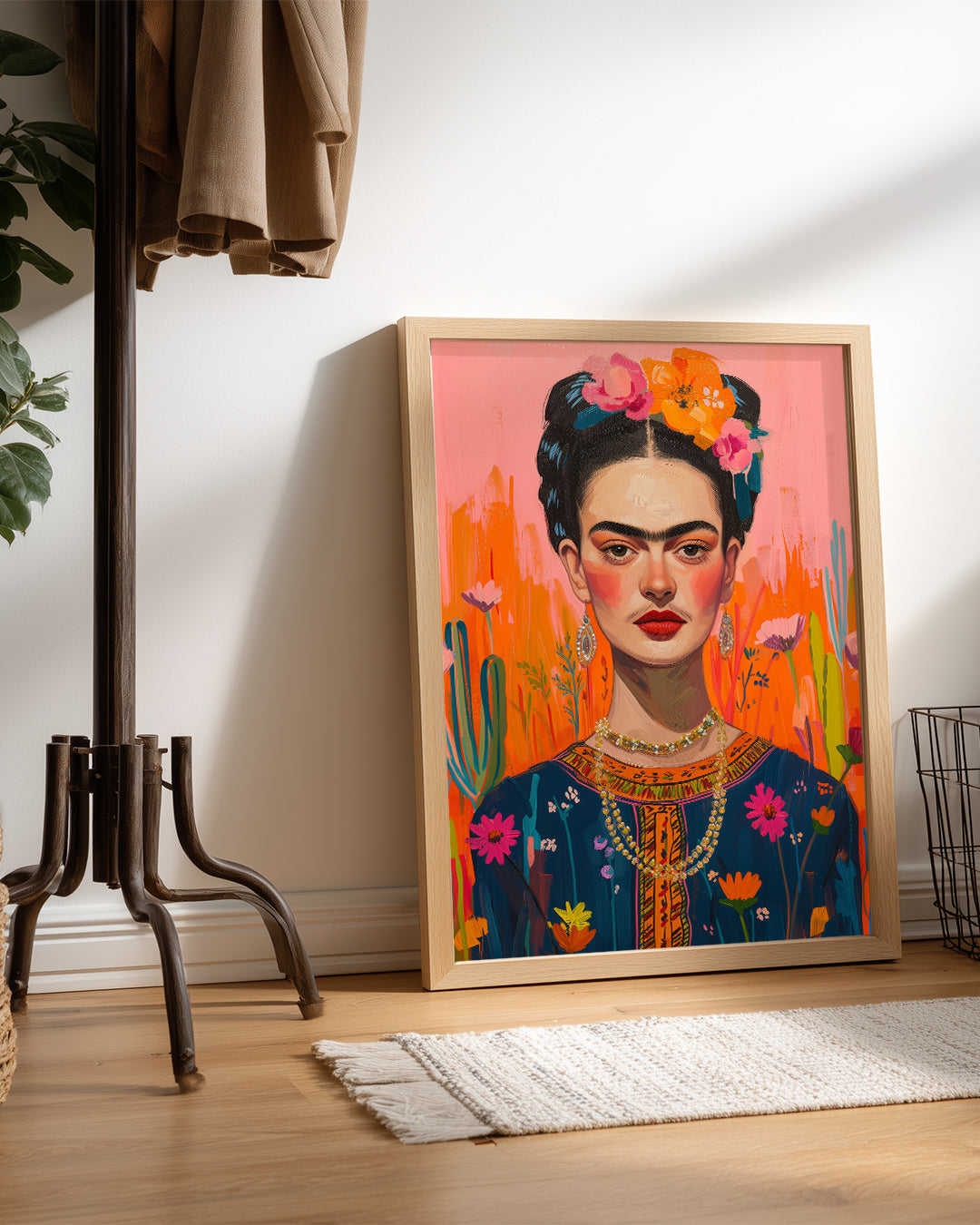 Frida Floral Poster Tablosu