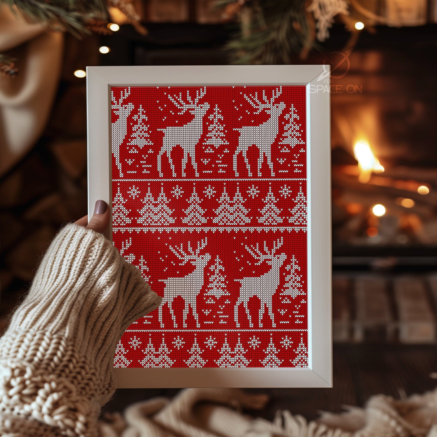 Frosted Christmas Tree Poster Tablosu