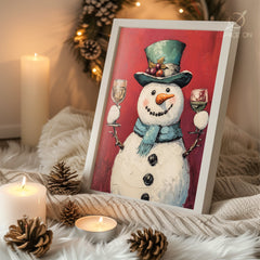 Galaxy Winter Night Poster Tablosu