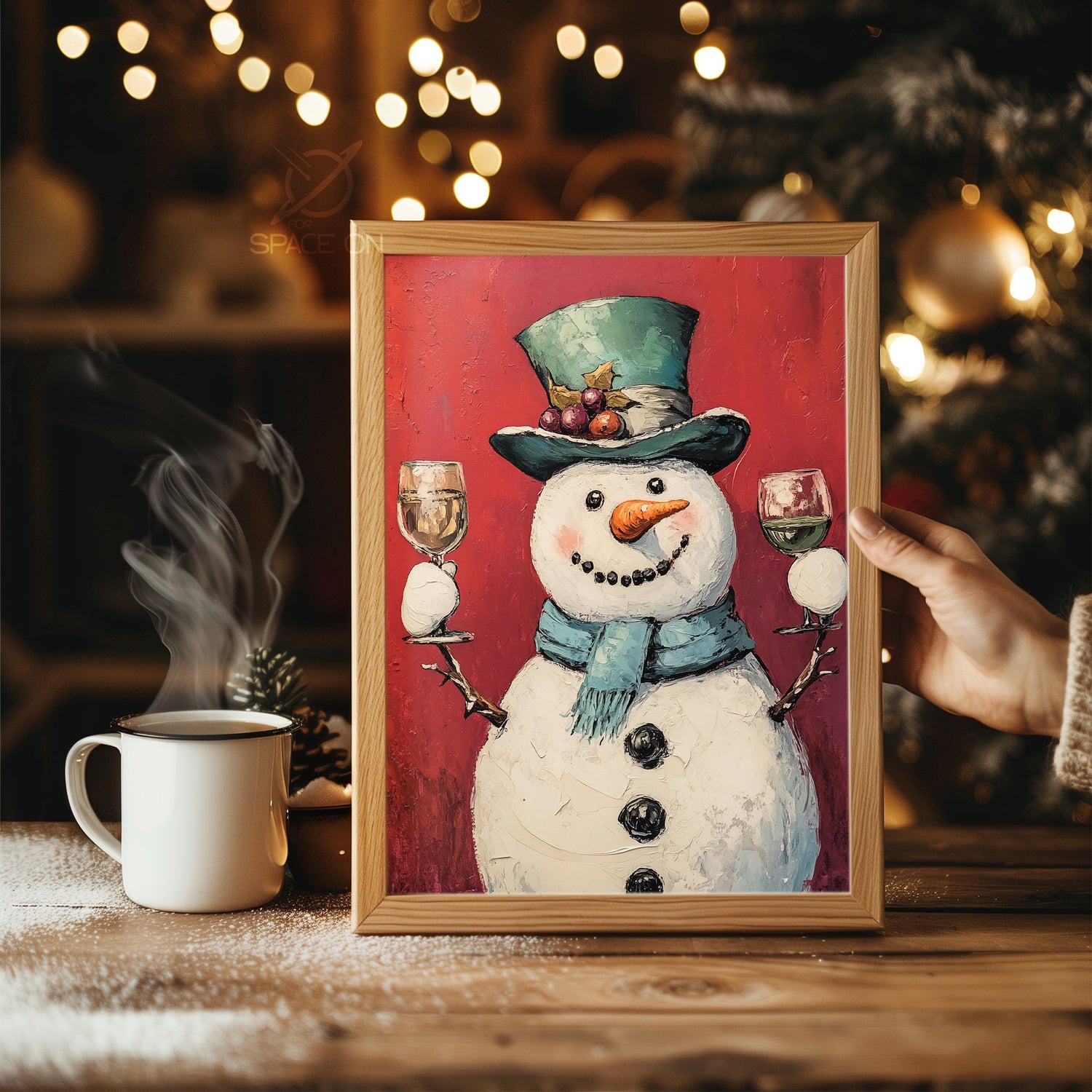 Galaxy Winter Night Poster Tablosu