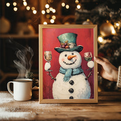 Galaxy Winter Night Poster Tablosu