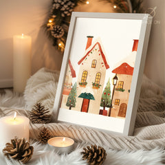 Garland Mantle Scene Poster Tablosu