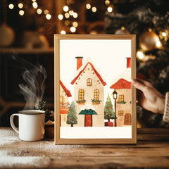 Garland Mantle Scene Poster Tablosu