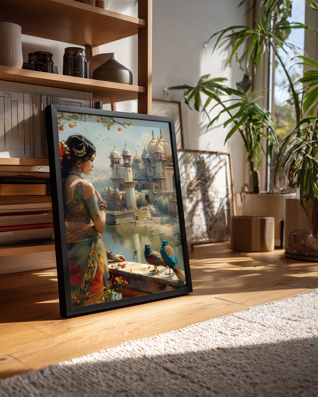 Geleneksel Hint Gelinliği - Tarihi Saray Manzarası Poster Tablosu