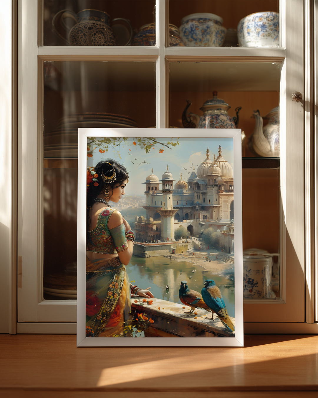 Geleneksel Hint Gelinliği - Tarihi Saray Manzarası Poster Tablosu