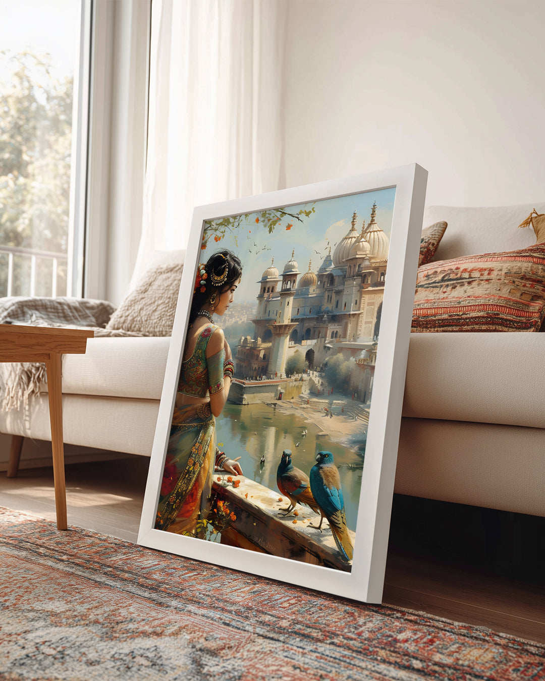 Geleneksel Hint Gelinliği - Tarihi Saray Manzarası Poster Tablosu