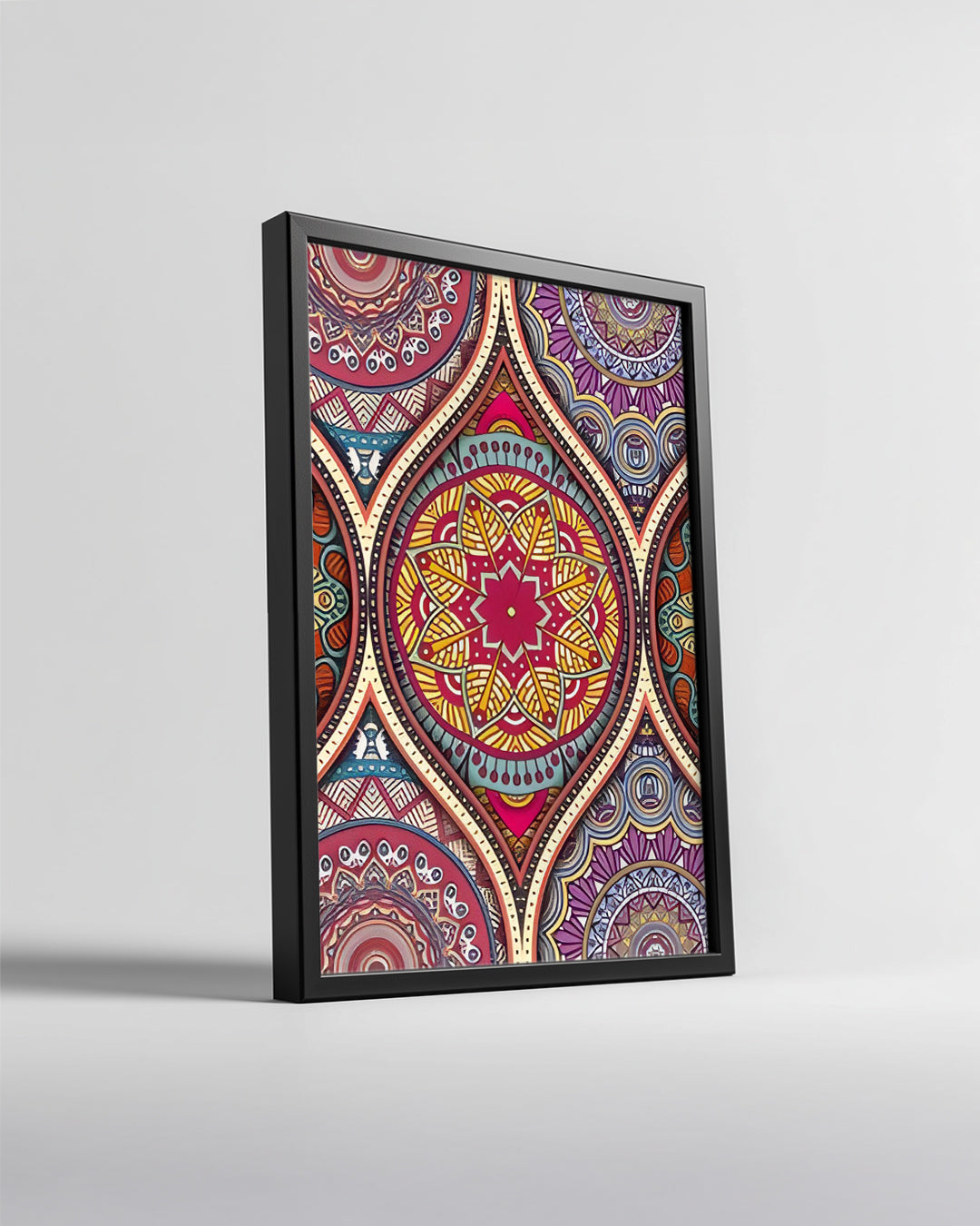 Geometrik Desenler - Renkli Mandala Motifleri Poster Tablosu
