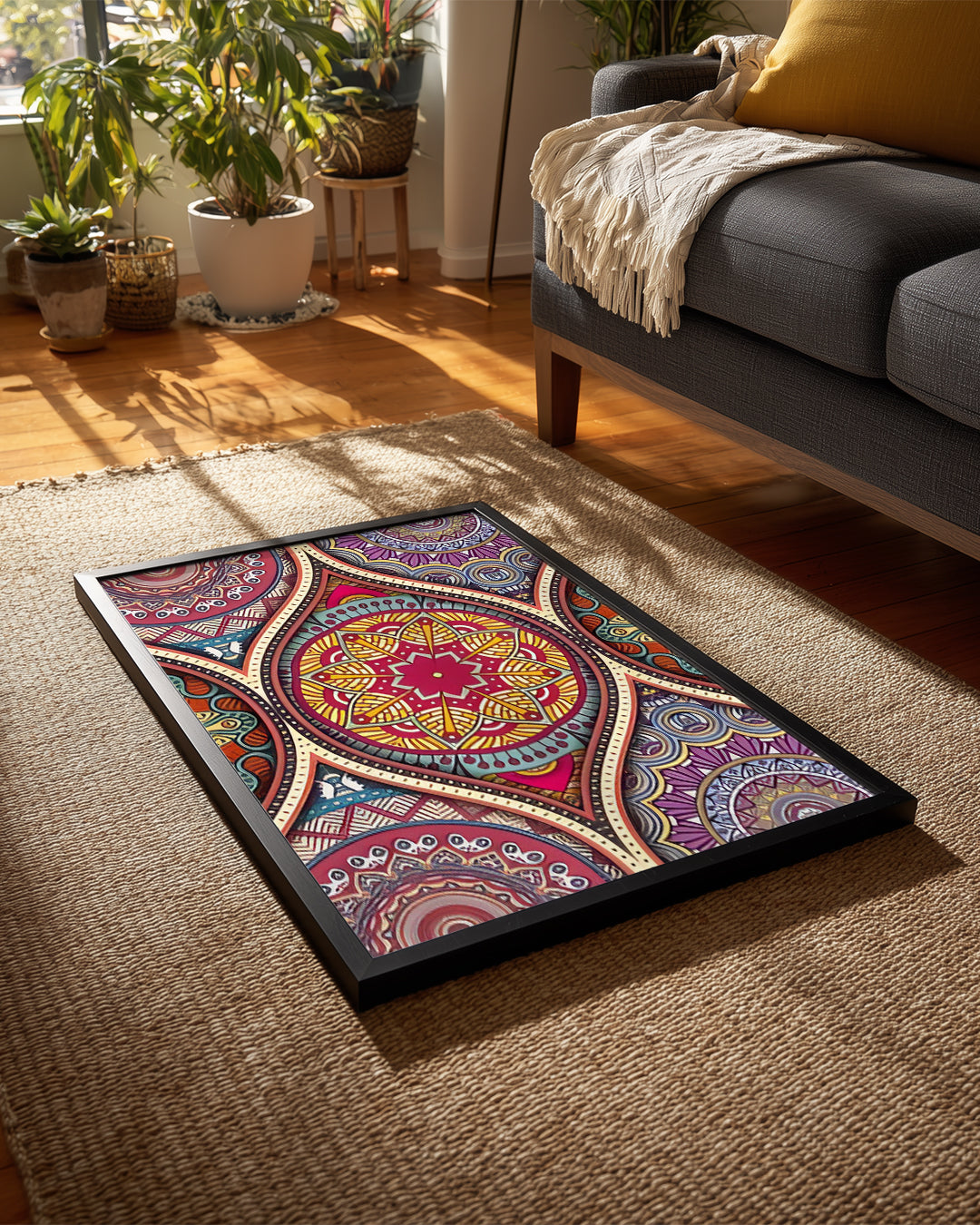 Geometrik Desenler - Renkli Mandala Motifleri Poster Tablosu