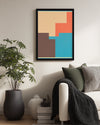 Geometrik Renk Blokları - Soyut Tasarım Çalışması Poster Tablosu