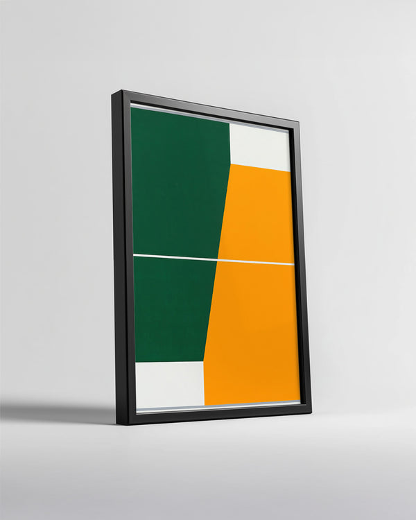 Geometrik Renk Dörtlüsü - Dikkat Çekici Renk Kombinasyonu Poster Tablosu