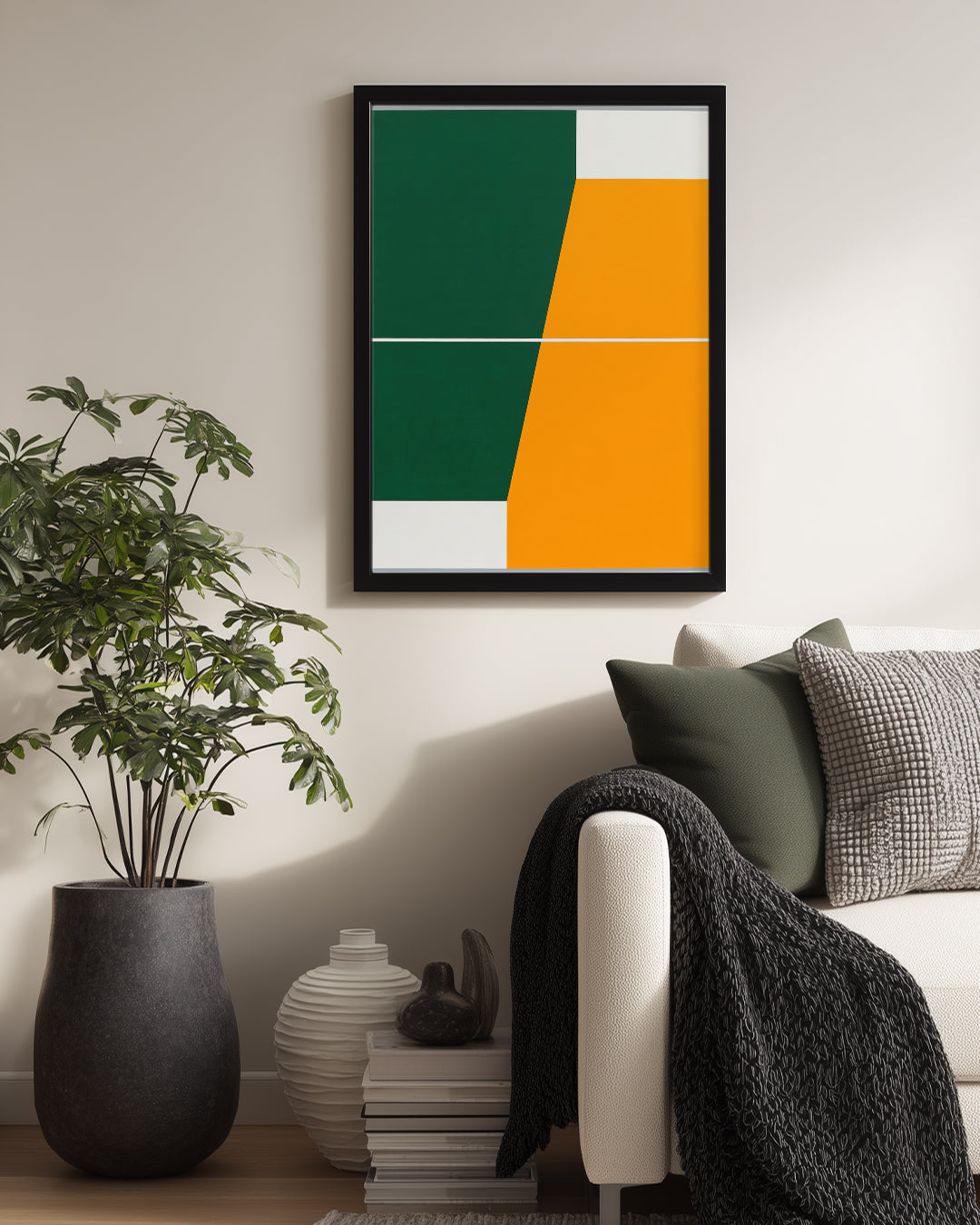 Geometrik Renk Dörtlüsü - Dikkat Çekici Renk Kombinasyonu Poster Tablosu