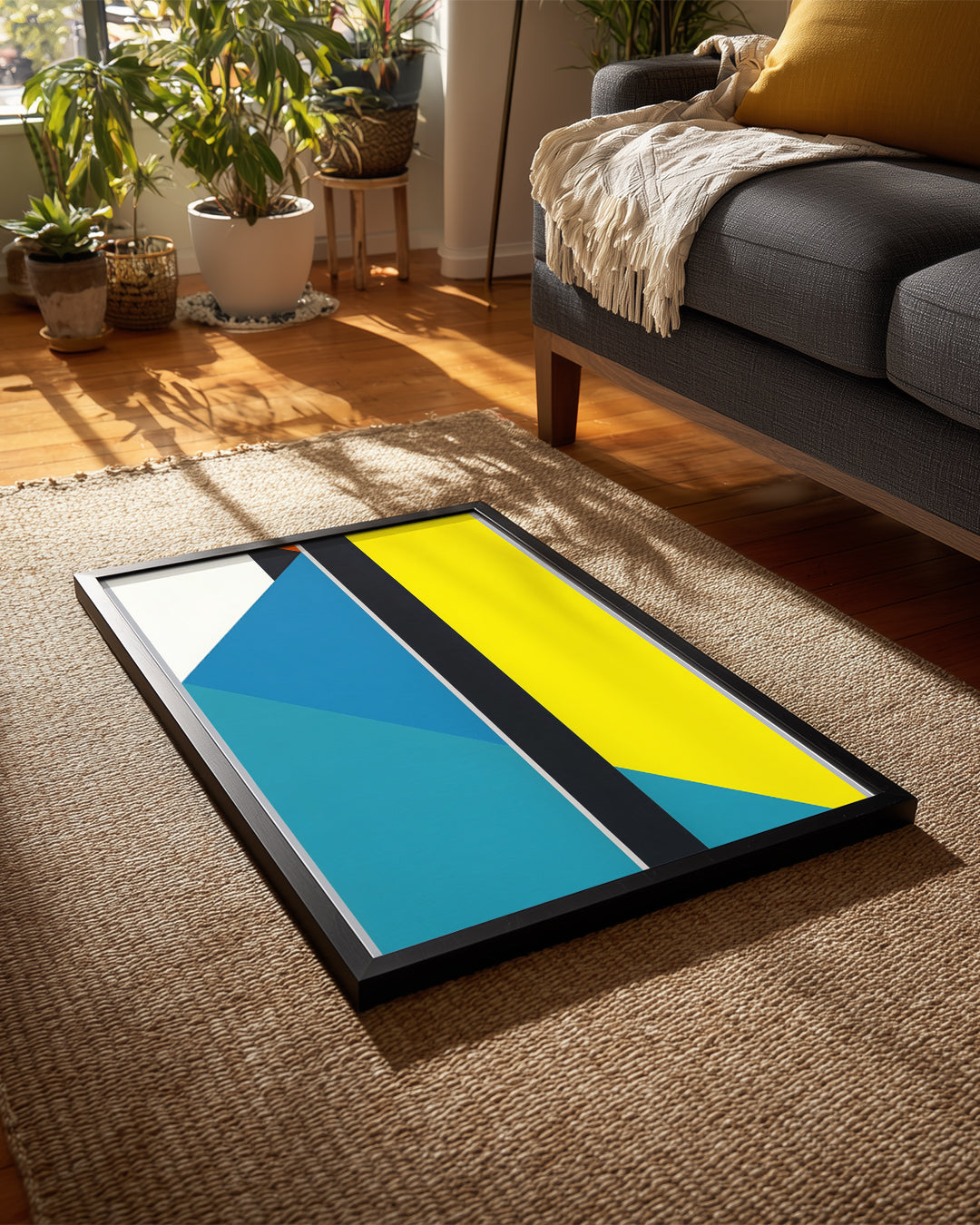 Geometrik Renk Kompozisyonu - Modern Sanat Eseri Analizi Poster Tablosu