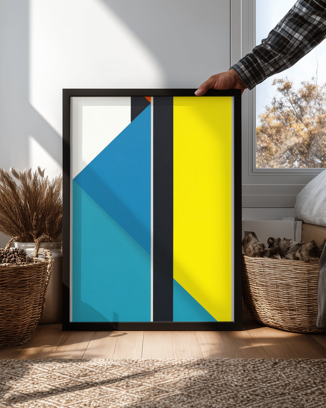 Geometrik Renk Kompozisyonu - Modern Sanat Eseri Analizi Poster Tablosu