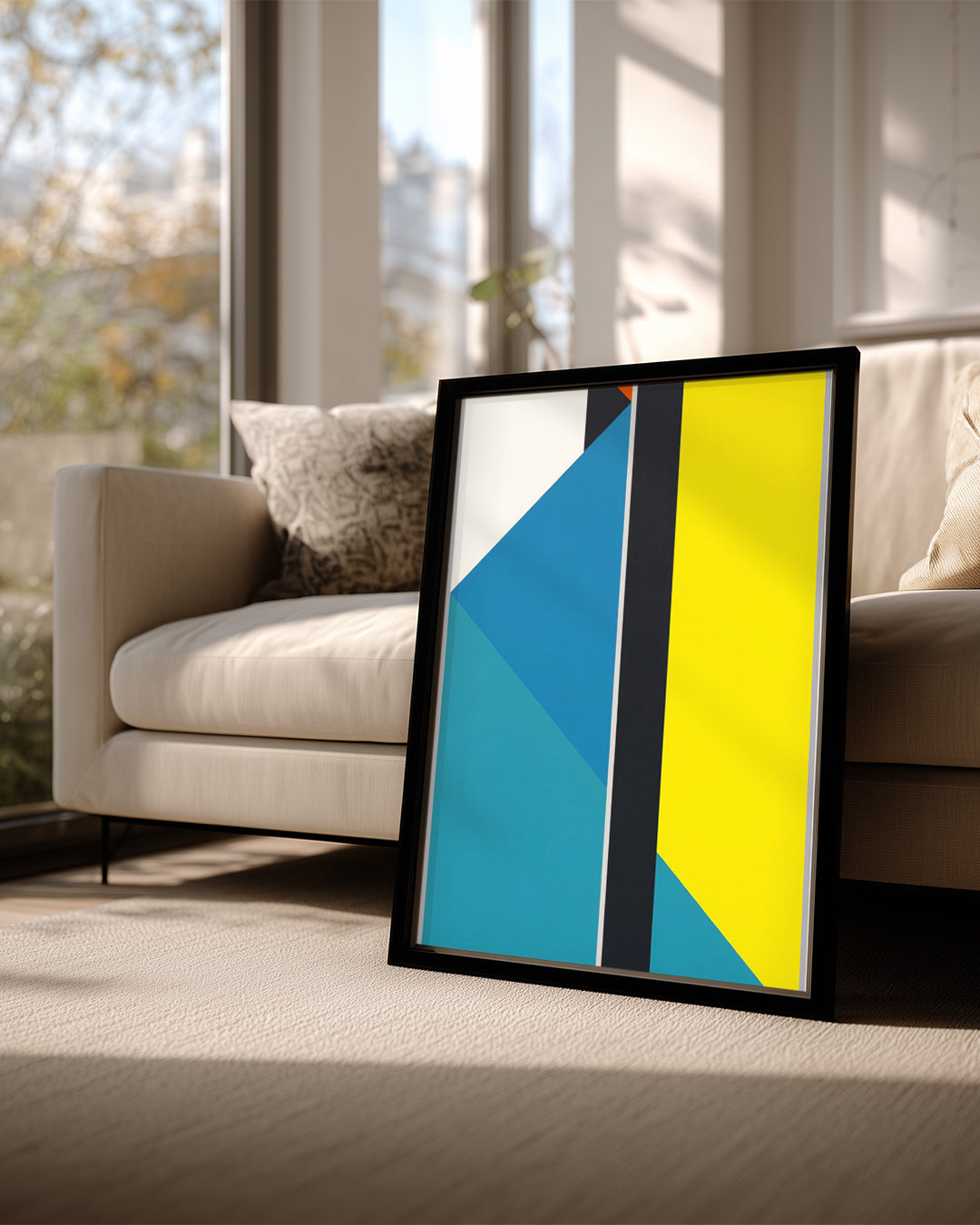 Geometrik Renk Kompozisyonu - Modern Sanat Eseri Analizi Poster Tablosu