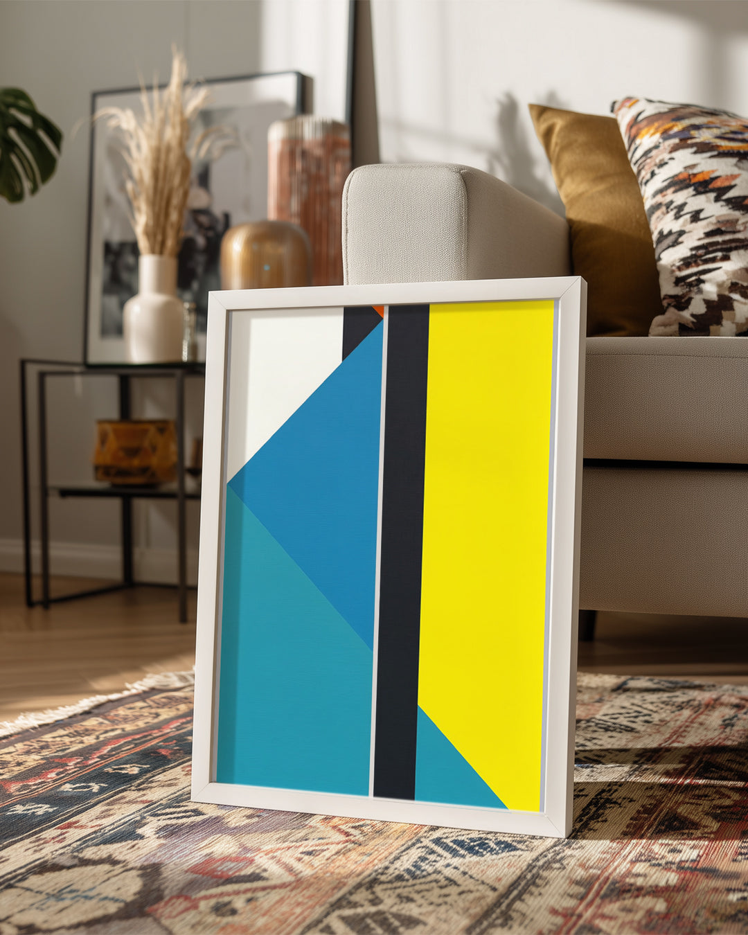 Geometrik Renk Kompozisyonu - Modern Sanat Eseri Analizi Poster Tablosu