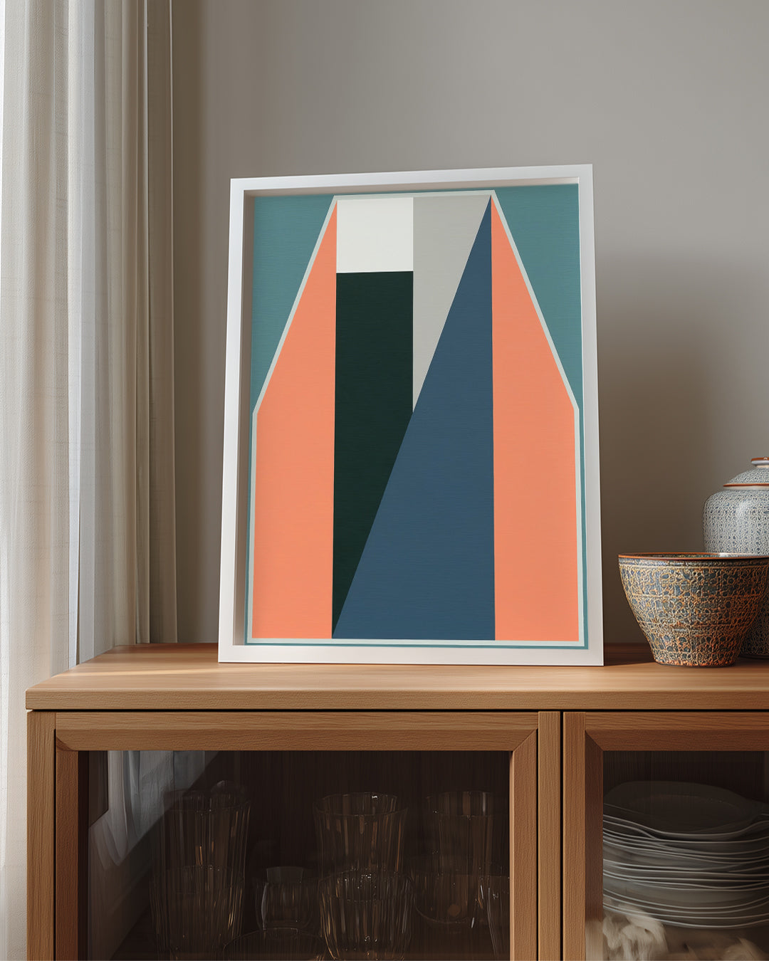 Geometrik Şekiller - Renkli Abstrakt Tasarım Poster Tablosu