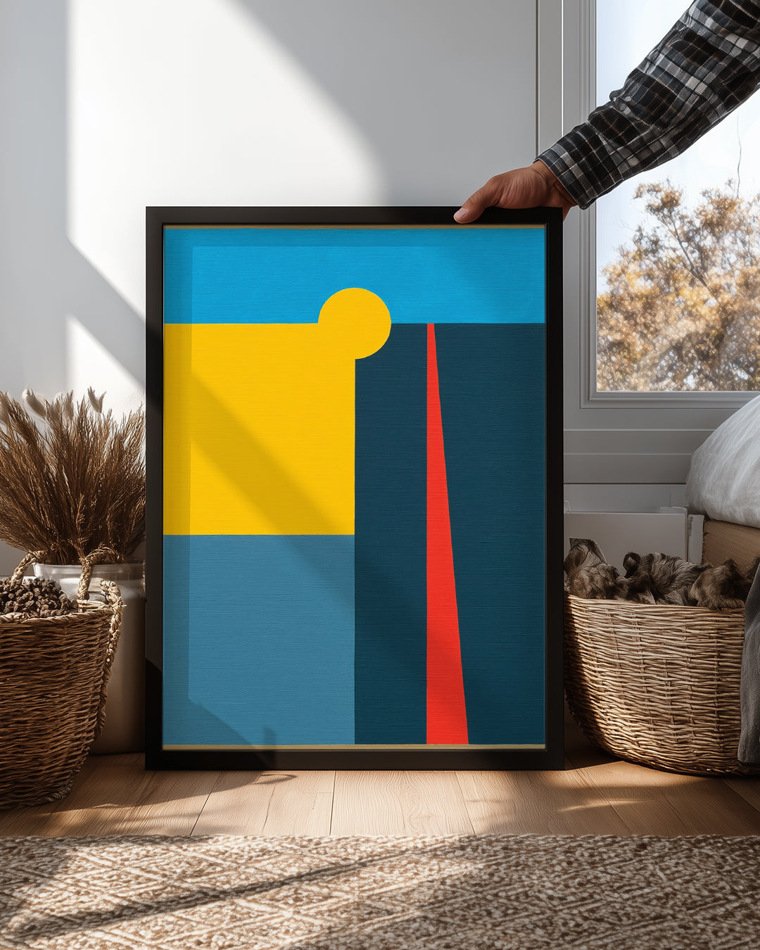 Geometrik Şekiller - Renkli Soyut Kompozisyon Poster Tablosu