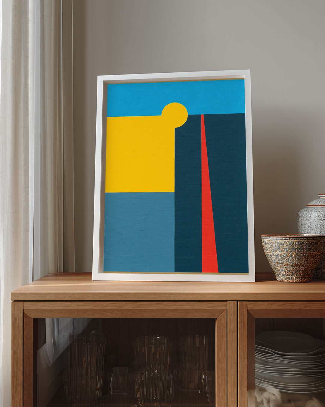 Geometrik Şekiller - Renkli Soyut Kompozisyon Poster Tablosu