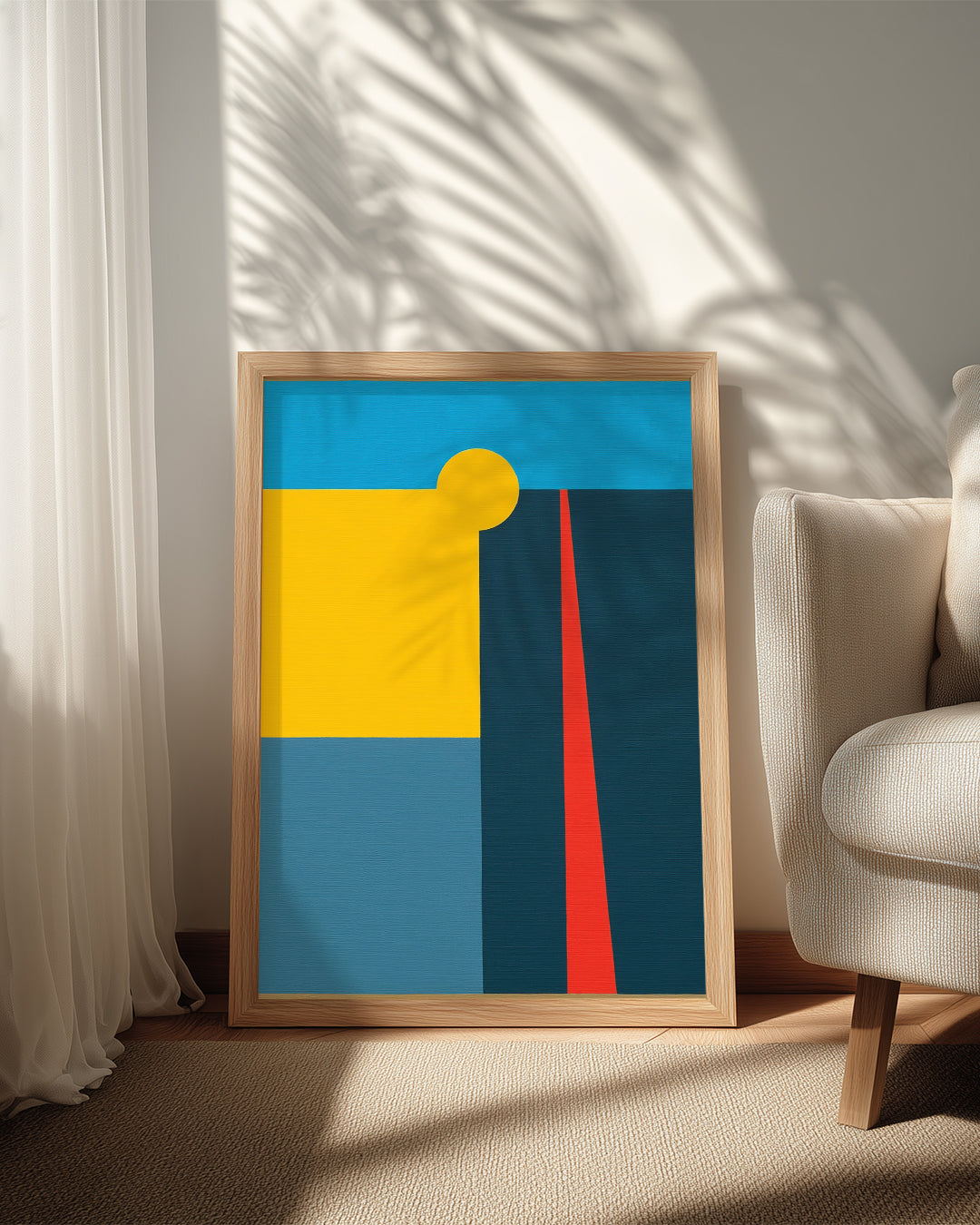 Geometrik Şekiller - Renkli Soyut Kompozisyon Poster Tablosu