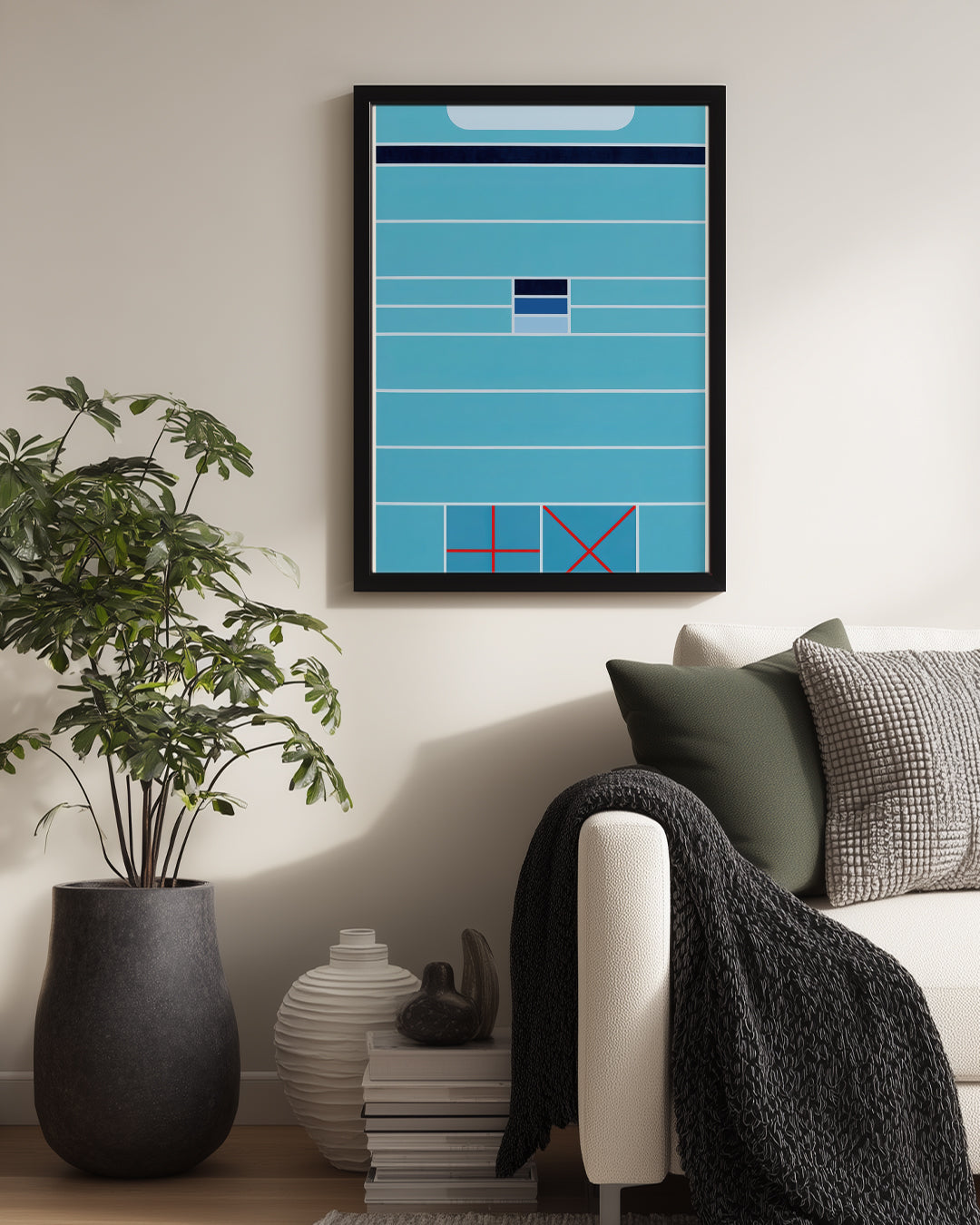 Geometrik Şemalar - Soyut Renk Düzeni Poster Tablosu