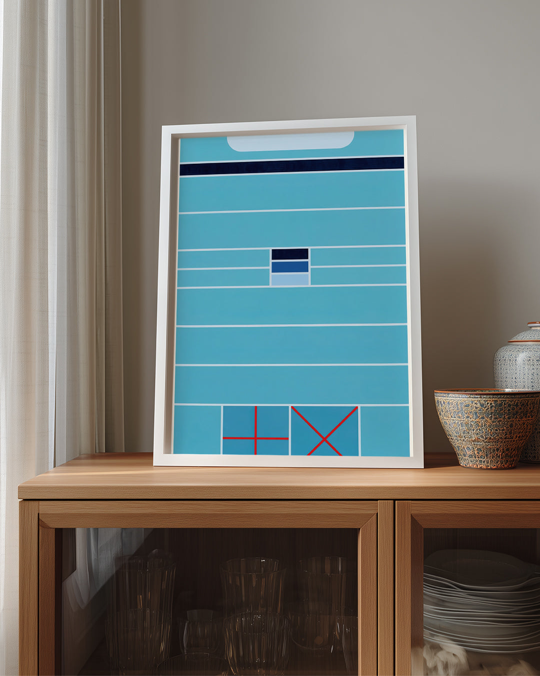 Geometrik Şemalar - Soyut Renk Düzeni Poster Tablosu