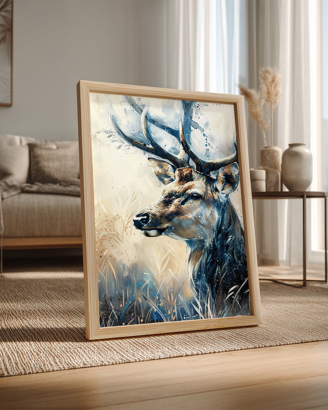 Geyik - Düzgün Boynuzlar Poster Tablosu