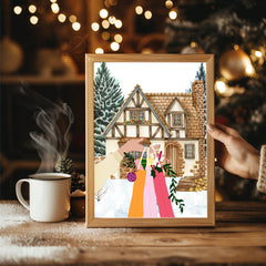 Giant Snowman Scene Poster Tablosu