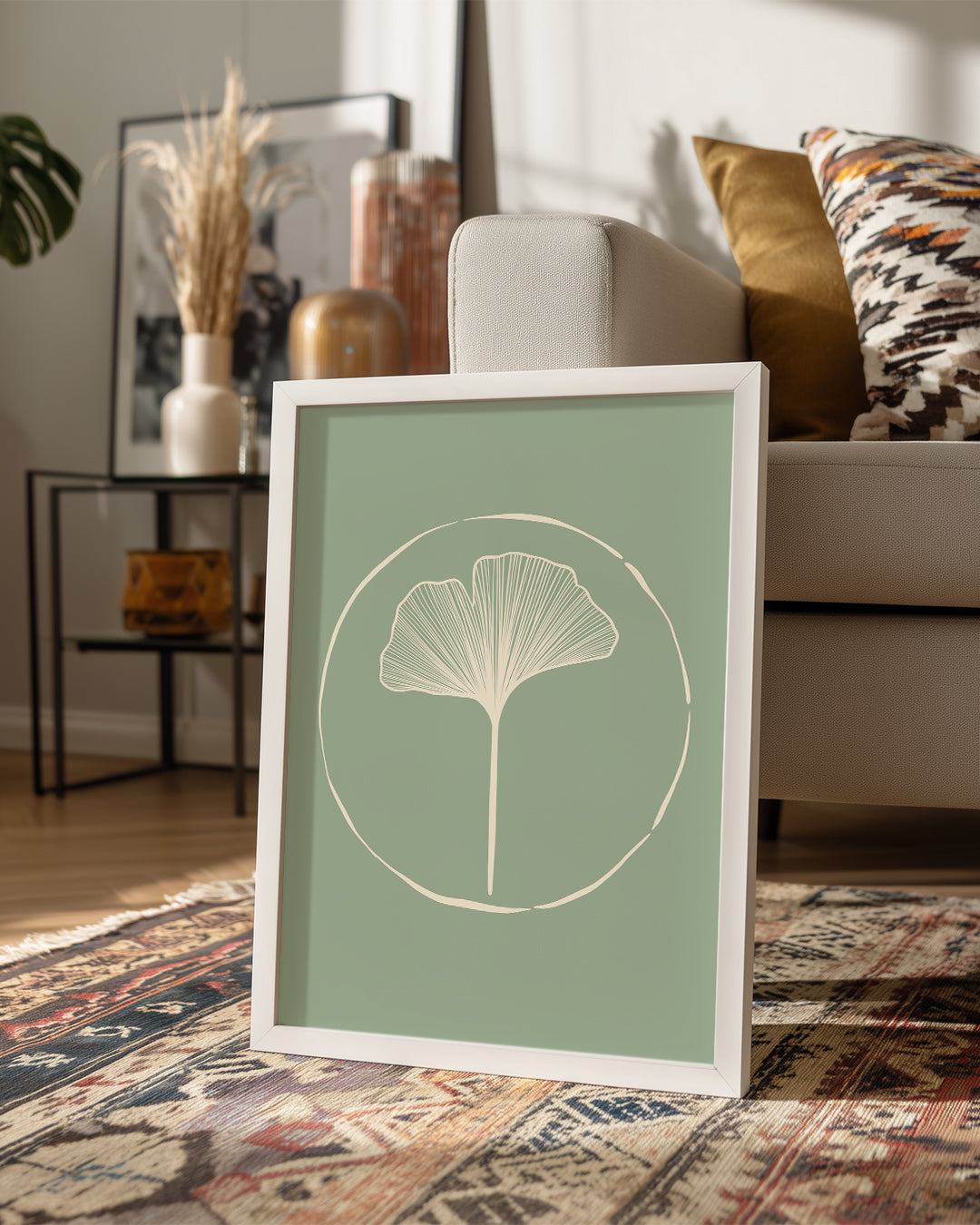 Ginkgo Yaprağı - Minimalist Çizim Poster Tablosu