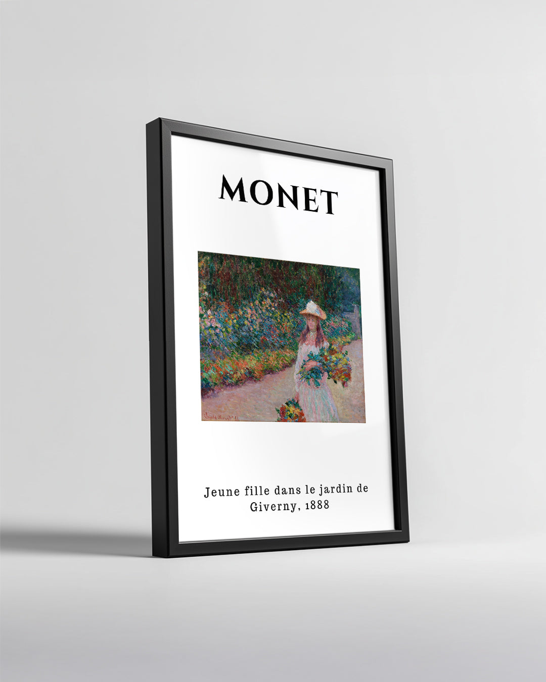 Giverny Bahçesinde Genç Kız - Claude Monet - 1888 Poster Tablosu
