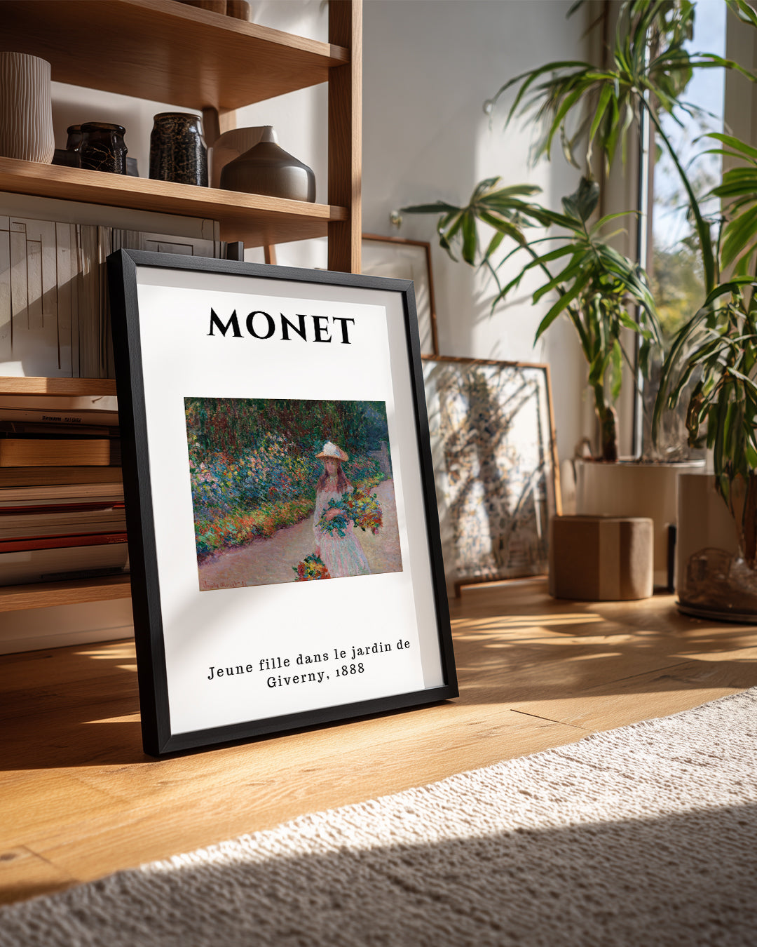 Giverny Bahçesinde Genç Kız - Claude Monet - 1888 Poster Tablosu