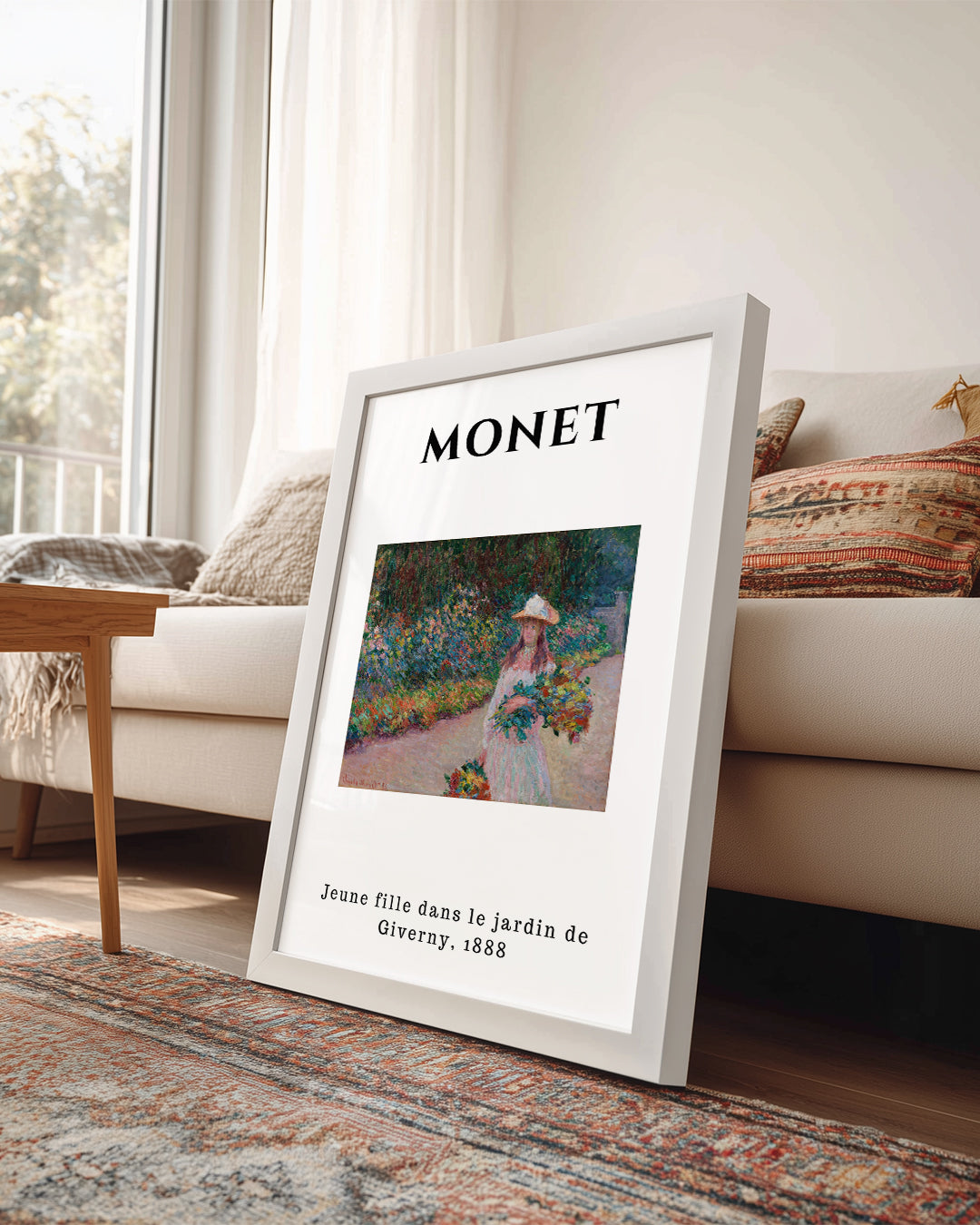 Giverny Bahçesinde Genç Kız - Claude Monet - 1888 Poster Tablosu