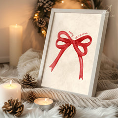 Glitter Ball Christmas Poster Tablosu