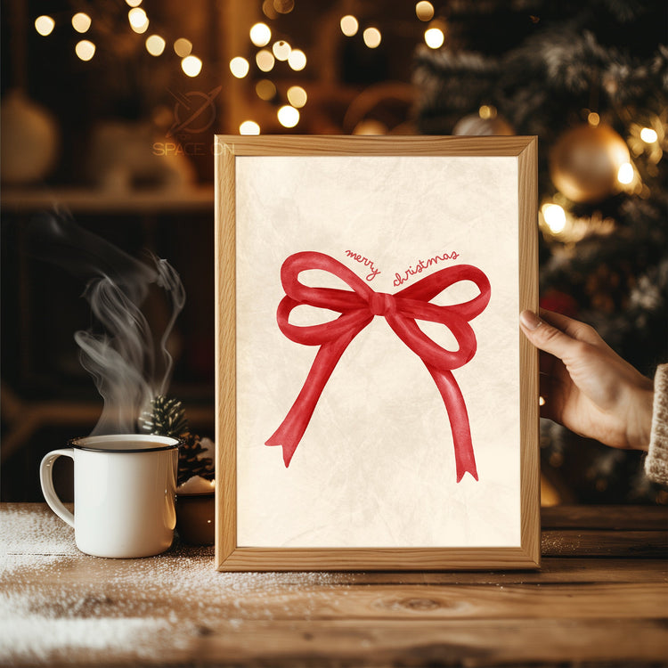 Glitter Ball Christmas Poster Tablosu