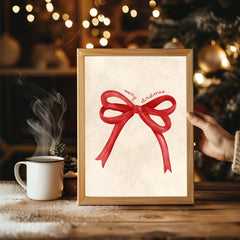 Glitter Ball Christmas Poster Tablosu